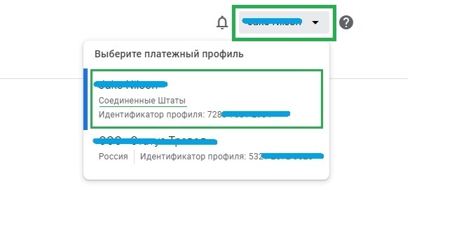 Проверка созданного платёжного профиля