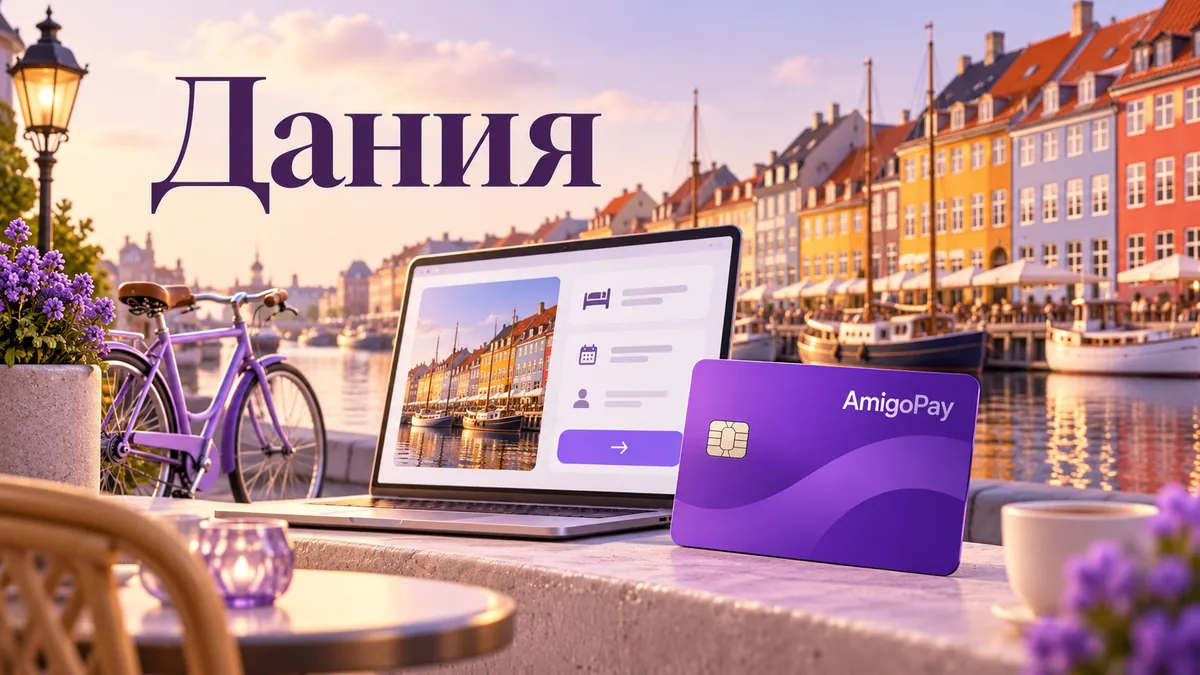 Онлайн-оплата датских сайтов из России через AmigoPay