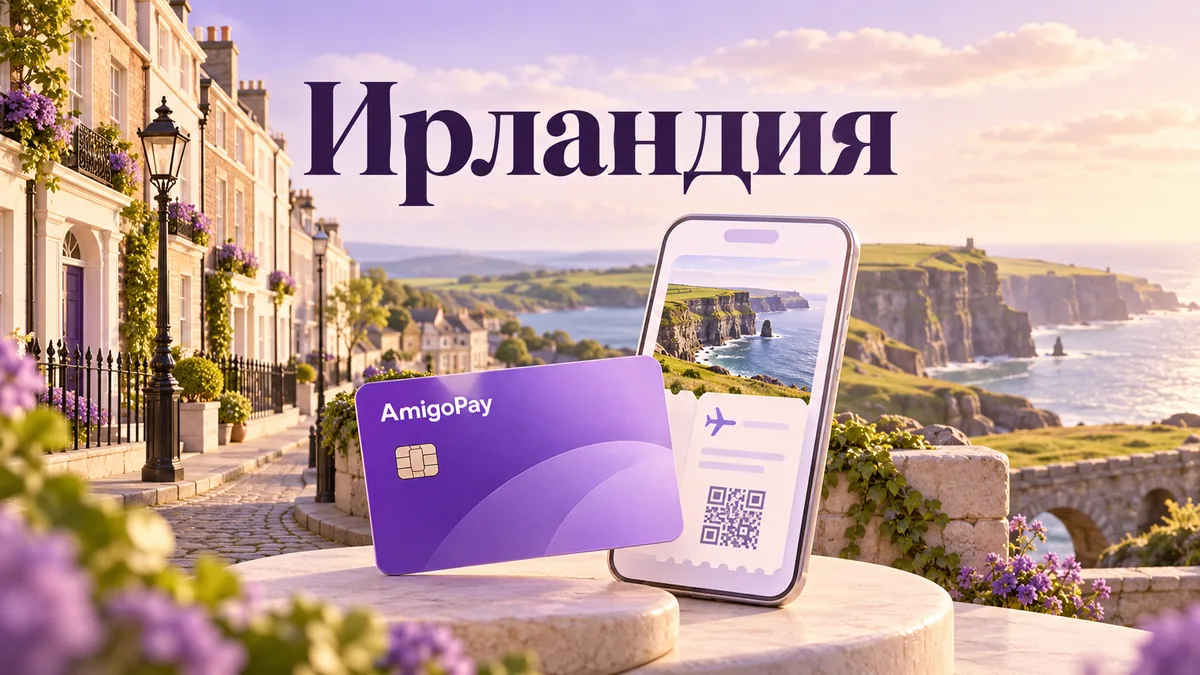 Онлайн-оплата ирландских сайтов из России через AmigoPay