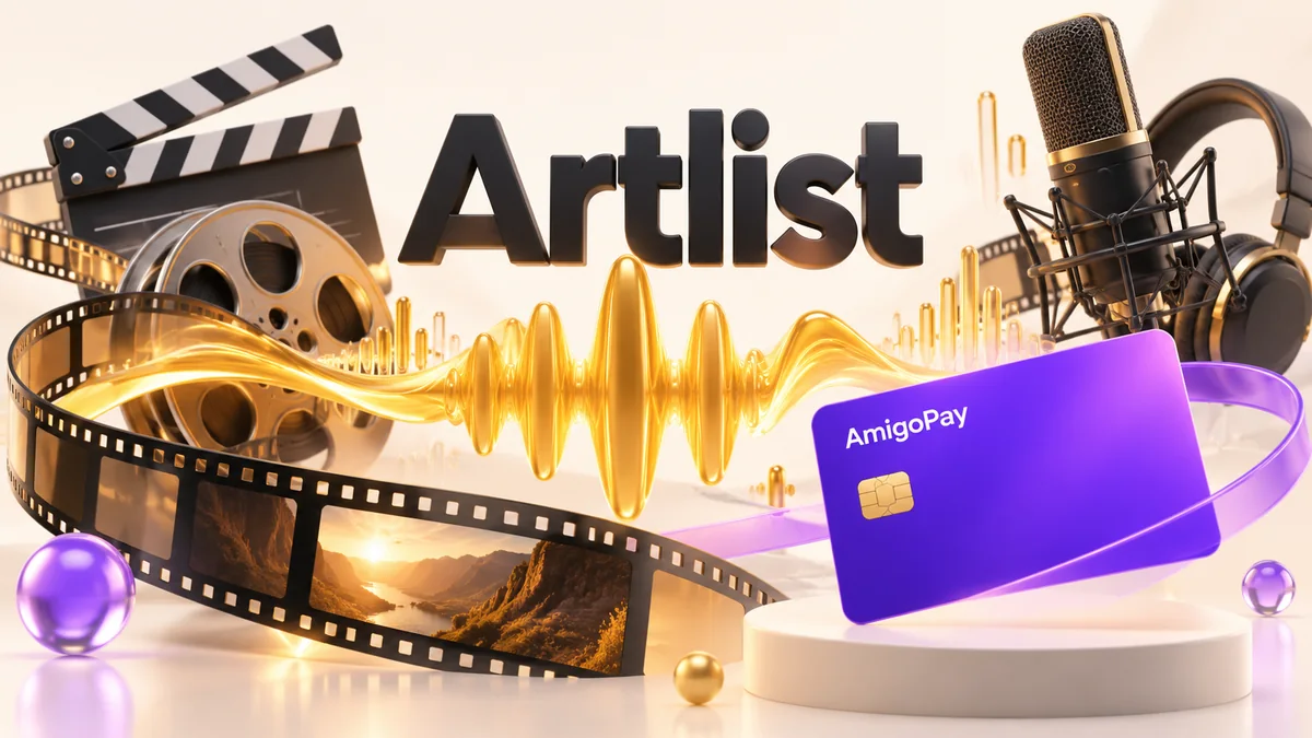 Как оплатить Artlist из России: покупка и продление подписки Artlist: музыка и материалы для видео и виртуальная карта AmigoPay
