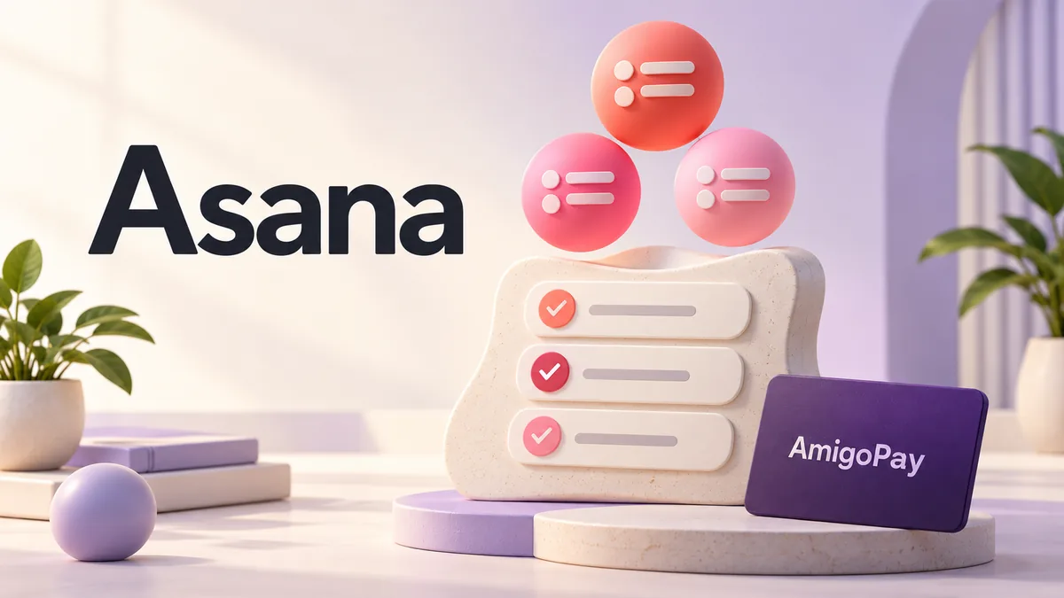 Оплата подписки Asana через AmigoPay: проектные задачи, список и карта
