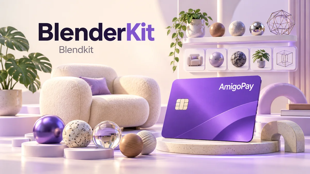 Как оплатить BlenderKit / Blendkit из России BlenderKit / Blendkit: 3D-ассеты, материалы и карта AmigoPay