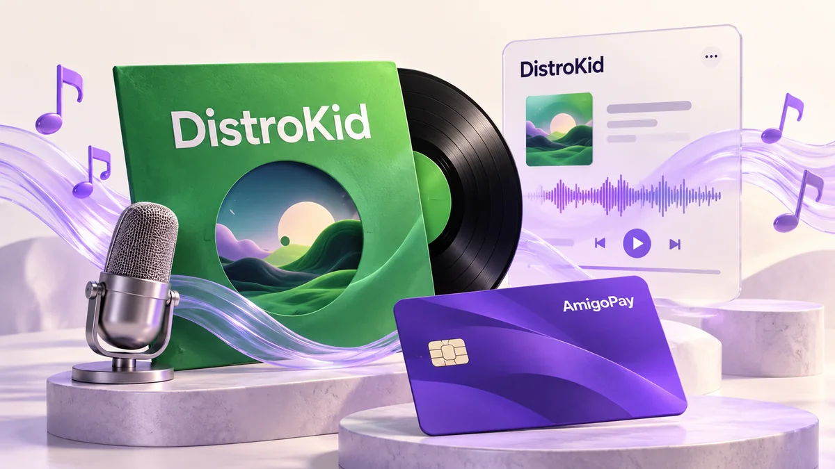 DistroKid: музыкальный релиз, винил и карта AmigoPay