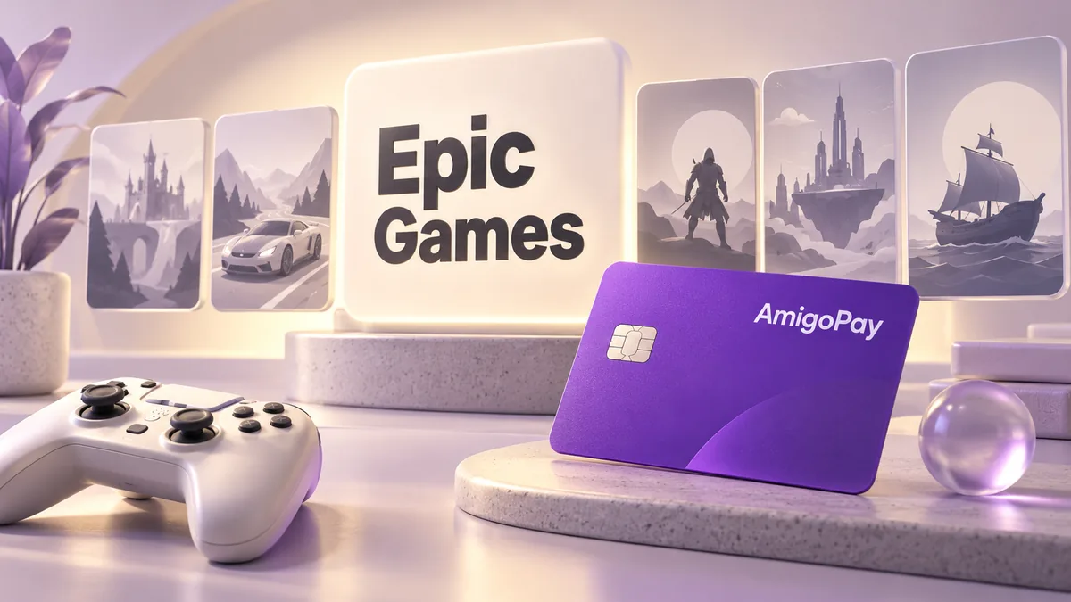 Пополнение Epic Games из России через AmigoPay