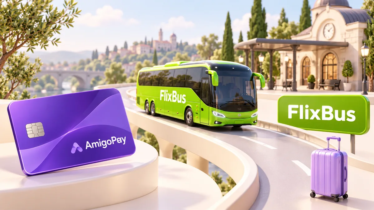 Оплата билетов FlixBus: автобус и карта AmigoPay