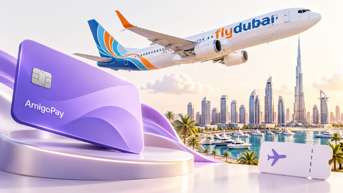 Как оплатить flydubai из России: билеты, багаж и места Оплата flydubai из России: самолёт, Дубай и карта AmigoPay