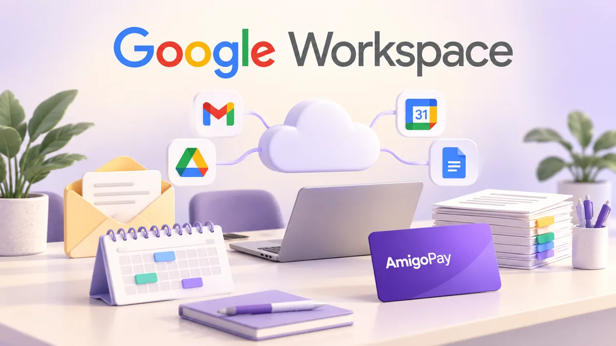 Оплата Google Workspace: почта, календарь, документы компании и карта AmigoPay