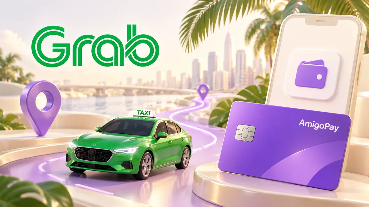 Оплата Grab: такси в поездке и карта AmigoPay