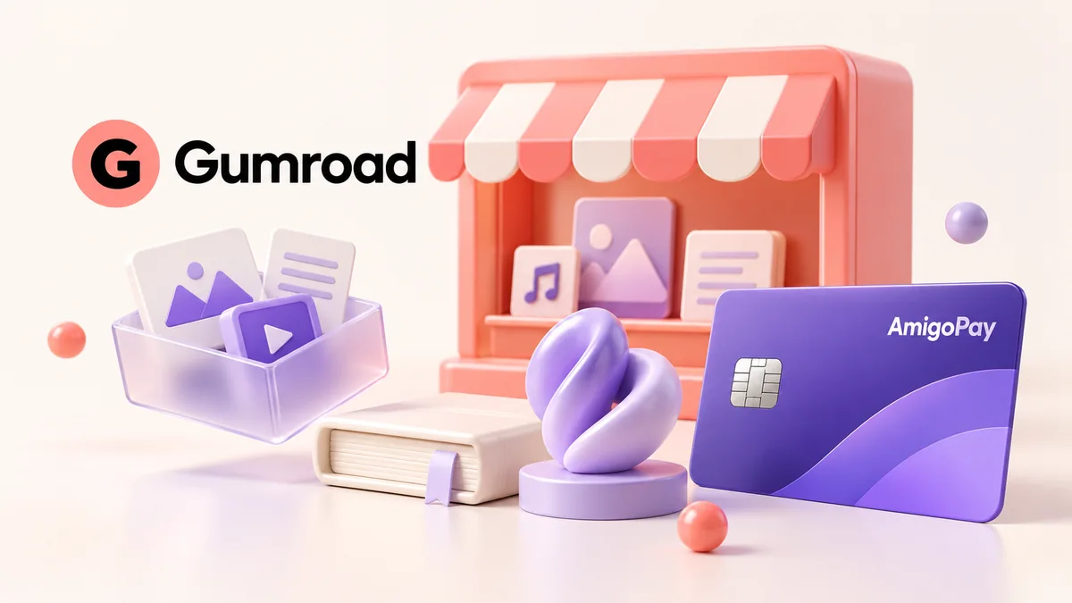 Покупка цифрового товара на Gumroad и карта AmigoPay