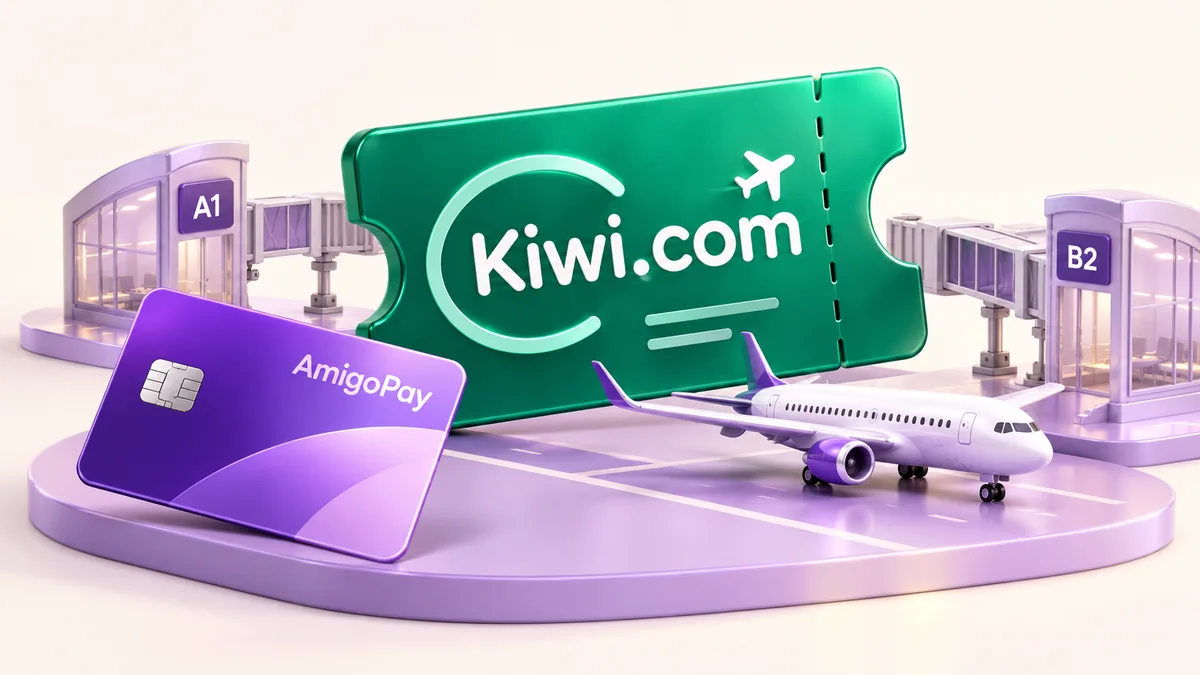 Покупка авиабилетов Kiwi.com и оплата через AmigoPay