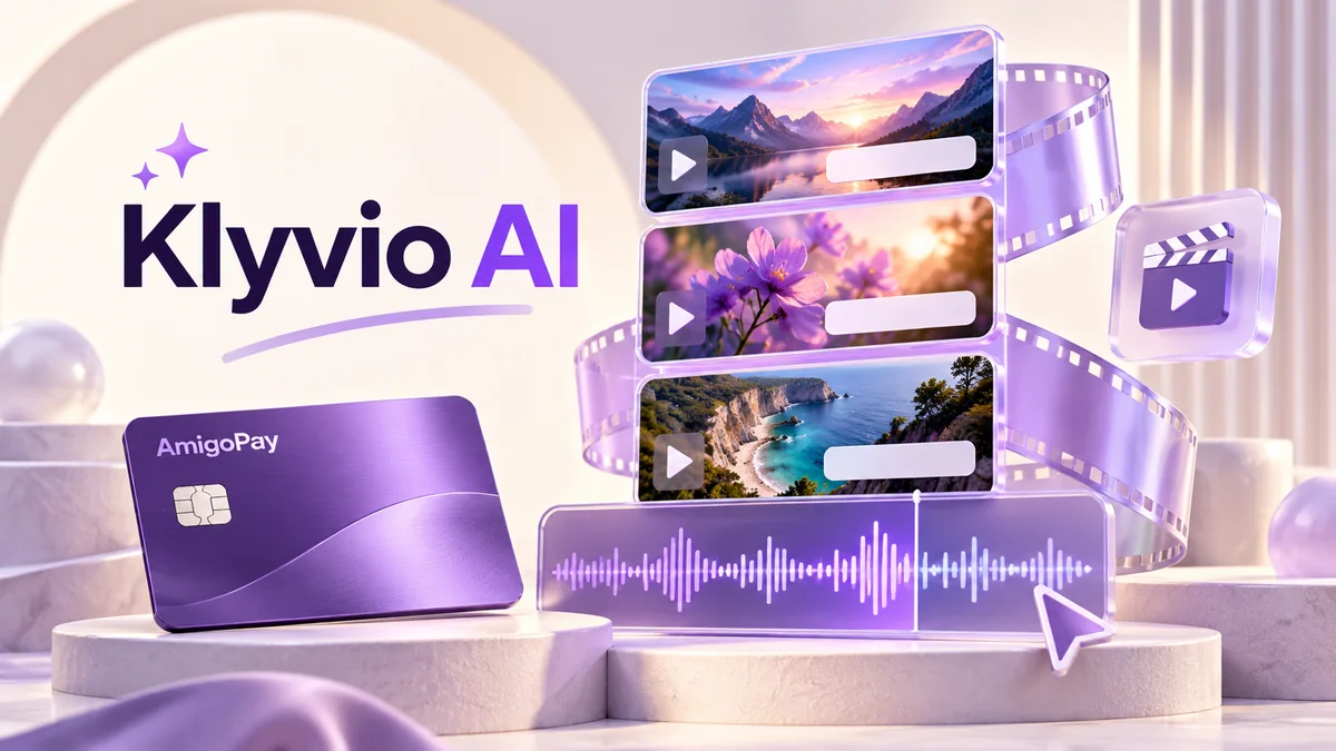 Klyvio AI: короткие видео, озвучка и карта AmigoPay