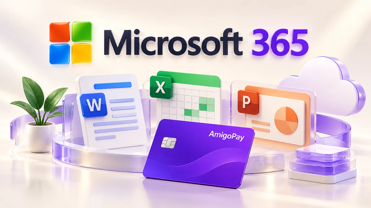 Как оплатить Microsoft 365 из России и продлить подписку Microsoft 365: документы и рабочие приложения и виртуальная карта AmigoPay