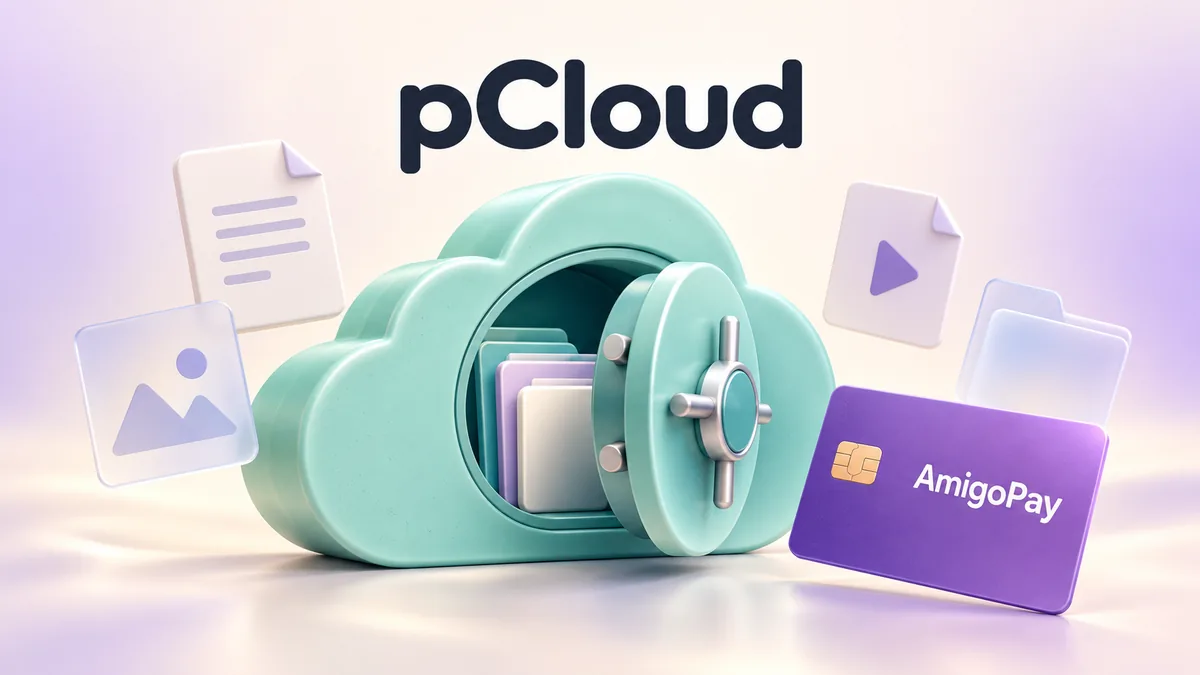 Оплата pCloud из России с помощью AmigoPay
