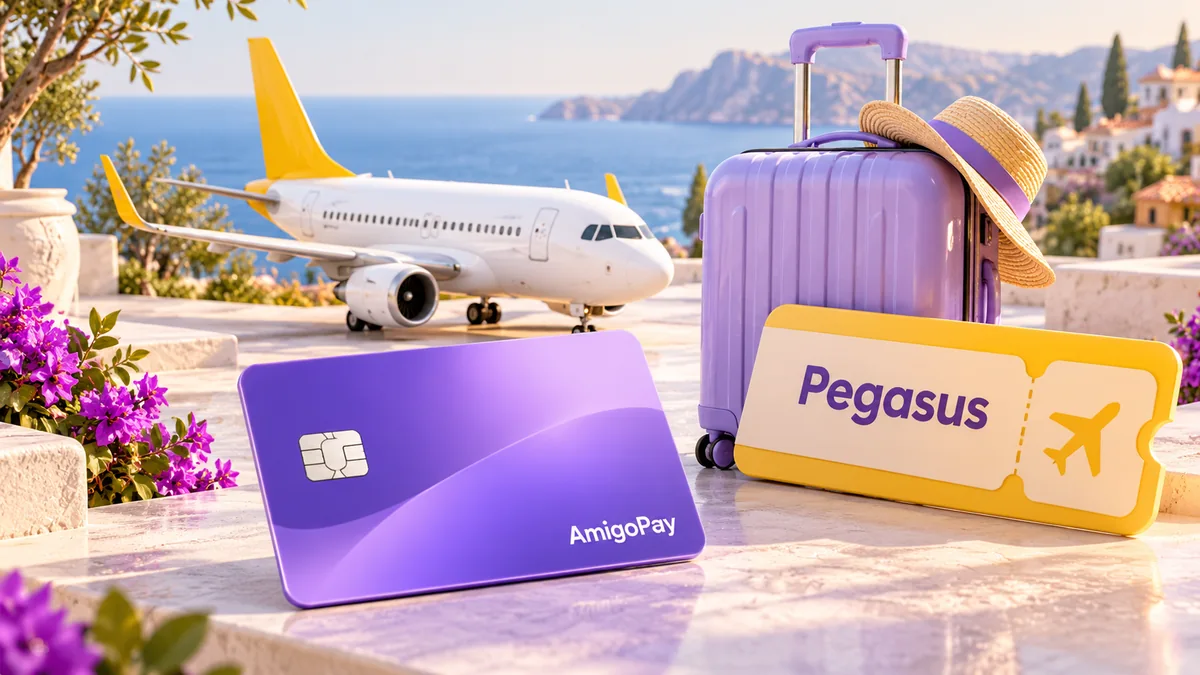 Оплата Pegasus Airlines: самолёт, багаж и карта AmigoPay
