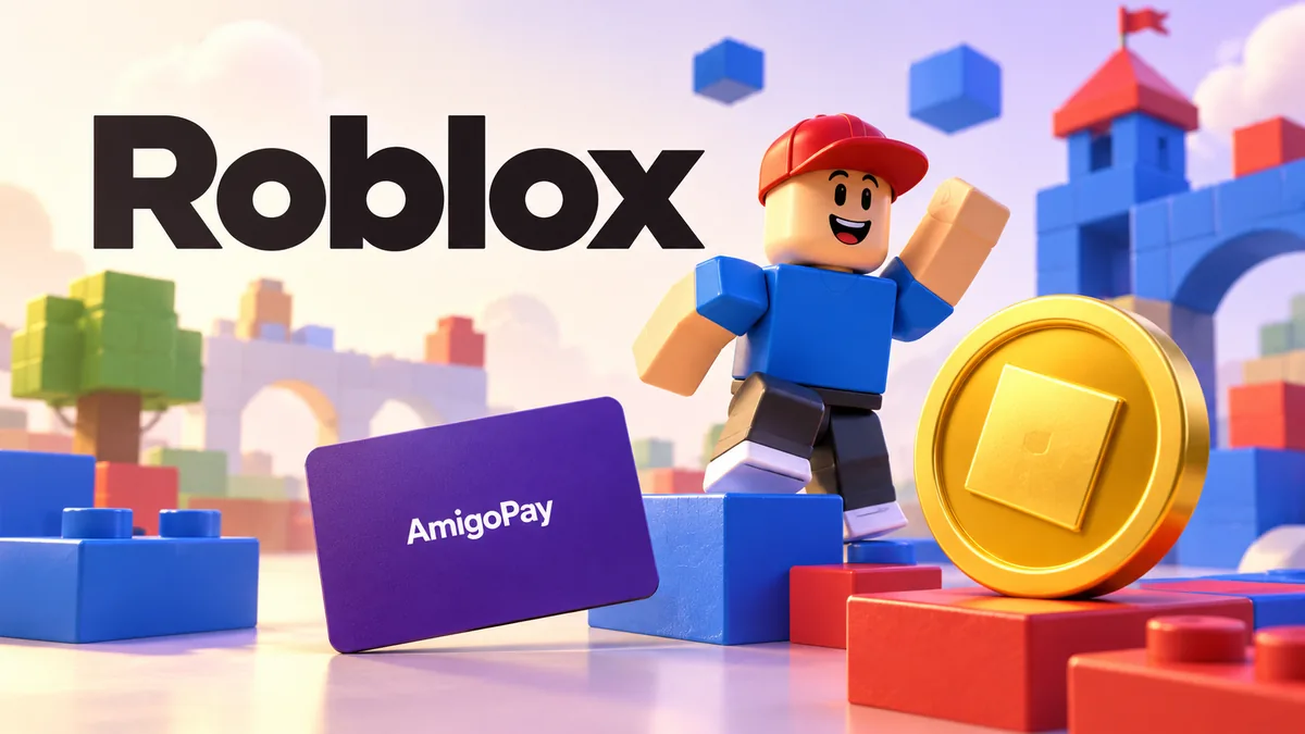 Как купить робуксы в Roblox в России в 2026 году Покупка робуксов Roblox через AmigoPay: блочный игровой мир, жетон и карта