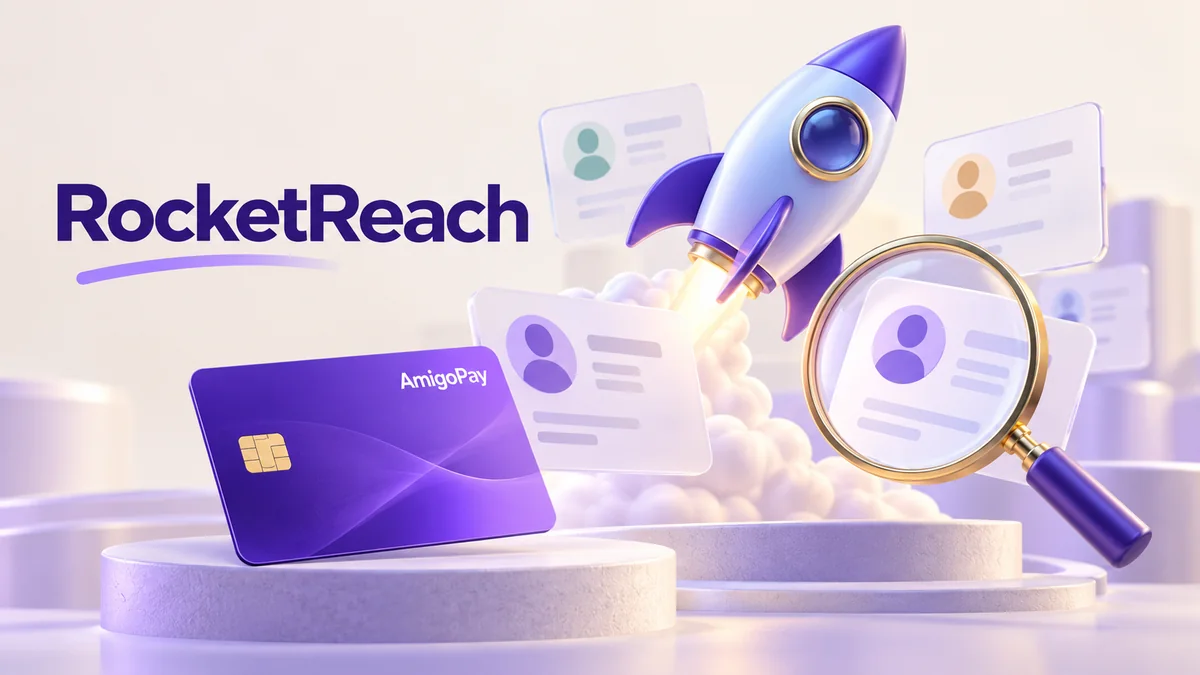 RocketReach: профессиональные контакты и карта AmigoPay