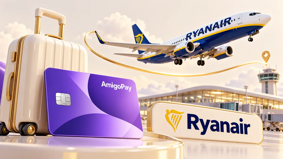 Оплата билетов Ryanair: самолёт, багаж и карта AmigoPay