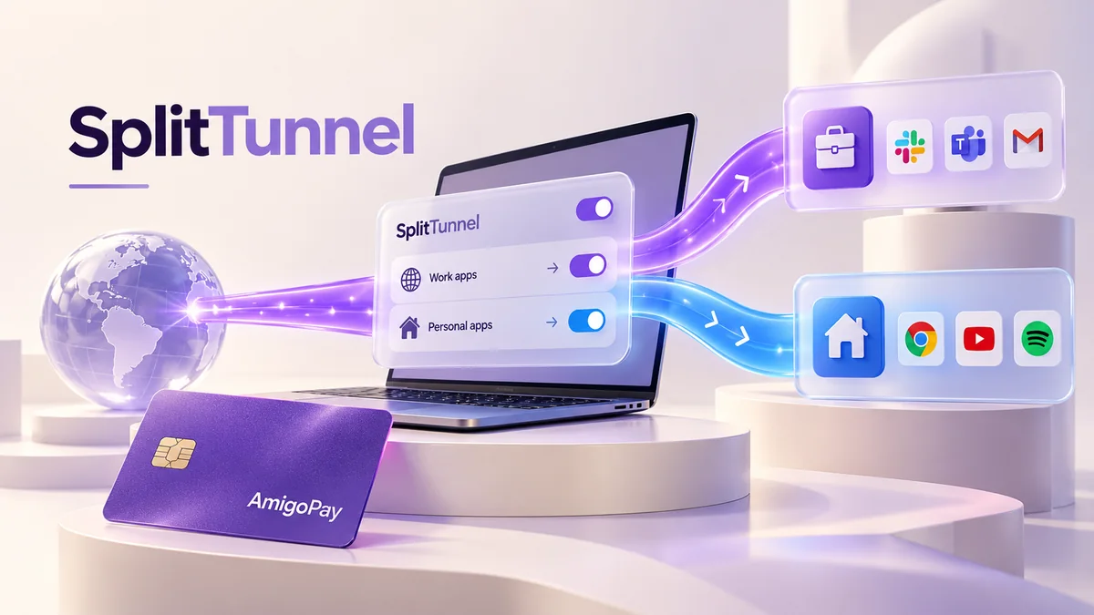 SplitTunnel: маршрутизация приложений на Mac и карта AmigoPay