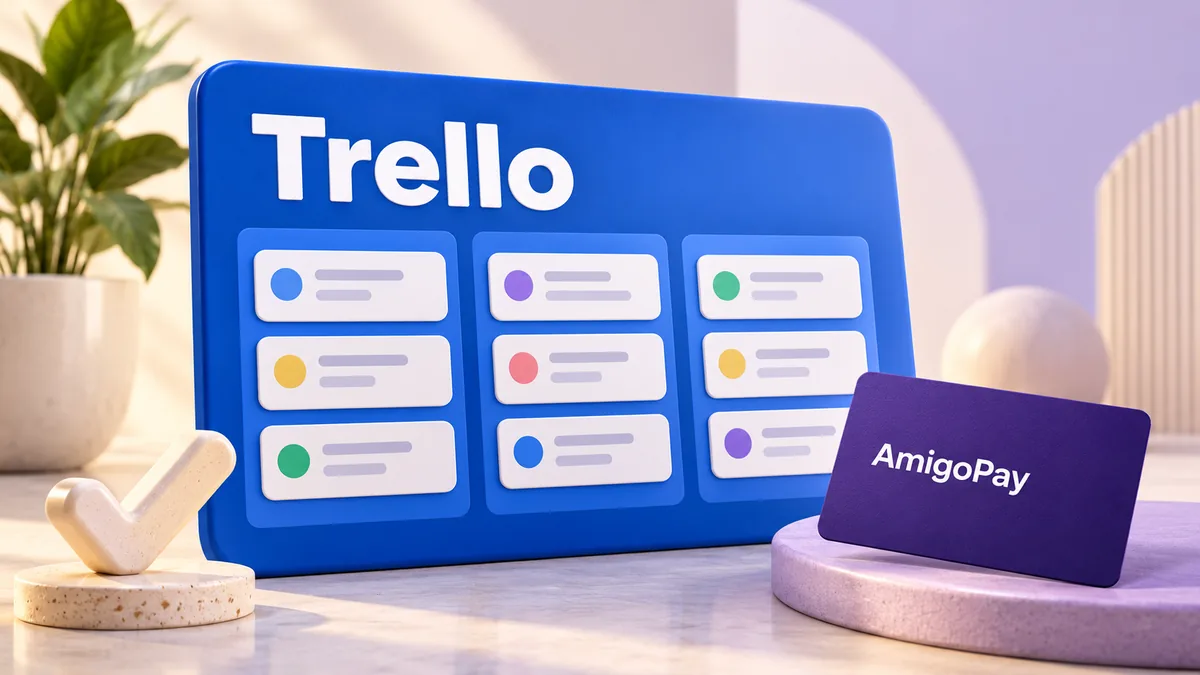 Покупка Trello Premium через AmigoPay: доска задач, карточки и карта