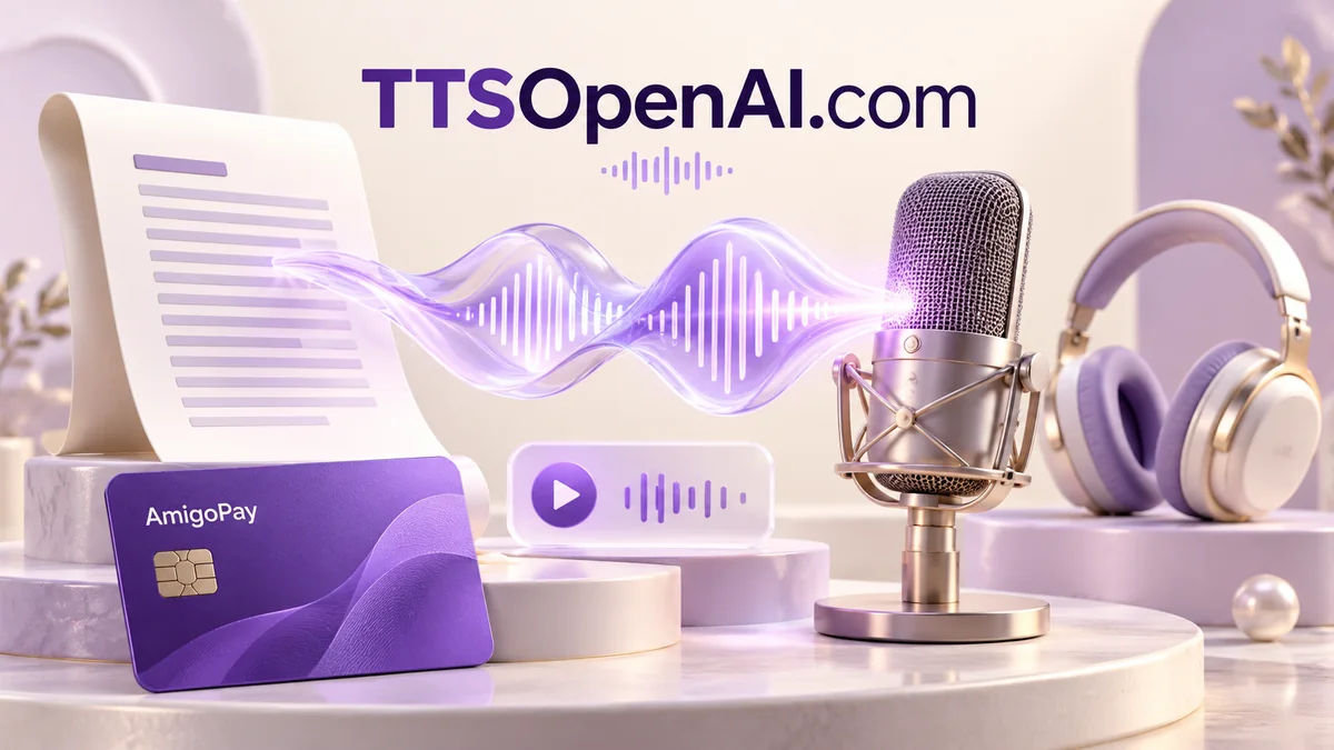 TTSOpenAI.com: озвучка текста, микрофон и карта AmigoPay