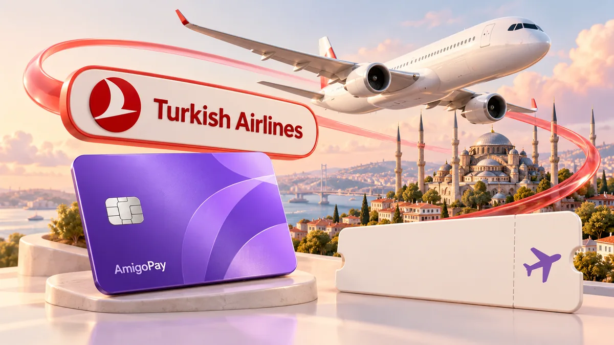 Оплата билетов Turkish Airlines: самолёт, Стамбул и карта AmigoPay