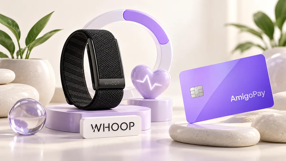 Оплата подписки WHOOP: фитнес-браслет и карта AmigoPay
